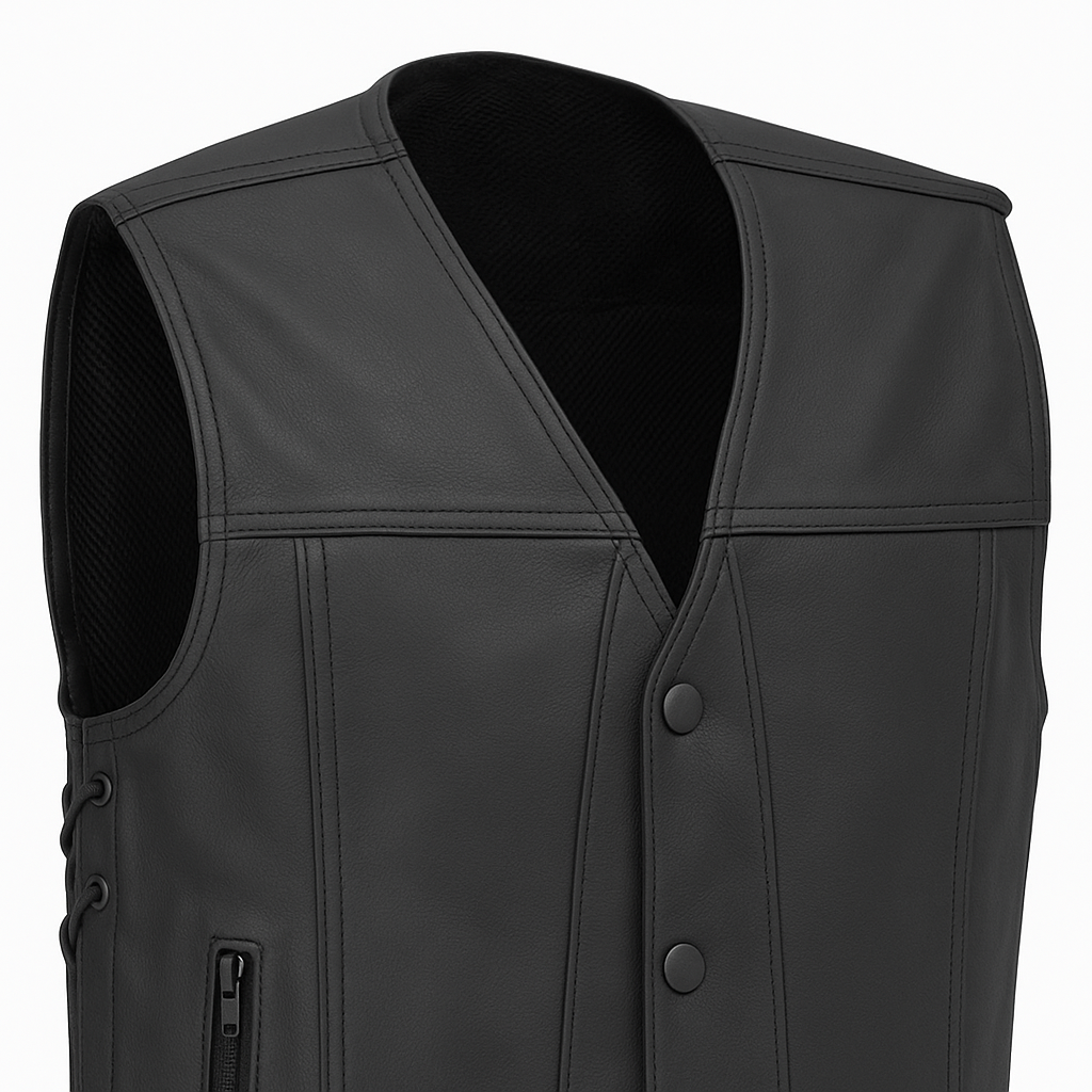 Dark Horizon - Men's Motorcycle Leather Vest