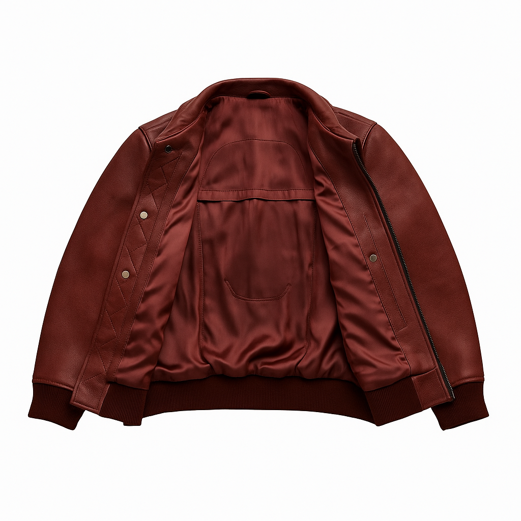 PR-218 The Heritage Bomber Man's Motorcycle Leather Jacket