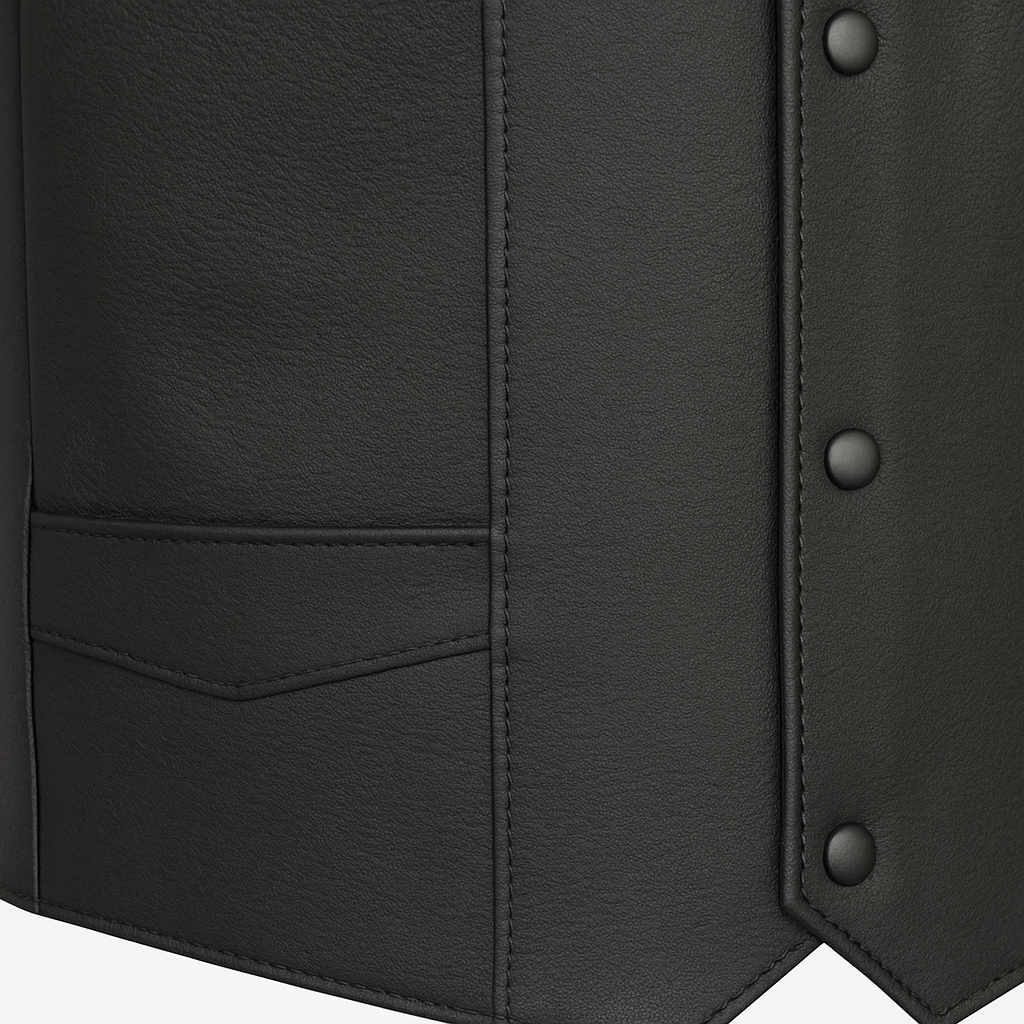 Deadeye - Men's Motorcycle Western Style Leather Vest