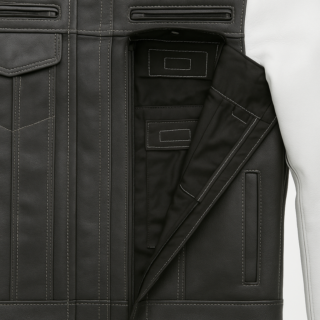 PR-237 Inferno Edge Man's Moto Leather Jacket