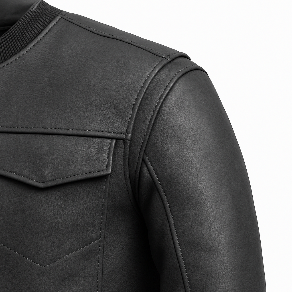 PR-238 Coalheart Classic Man's Moto Leather Jacket