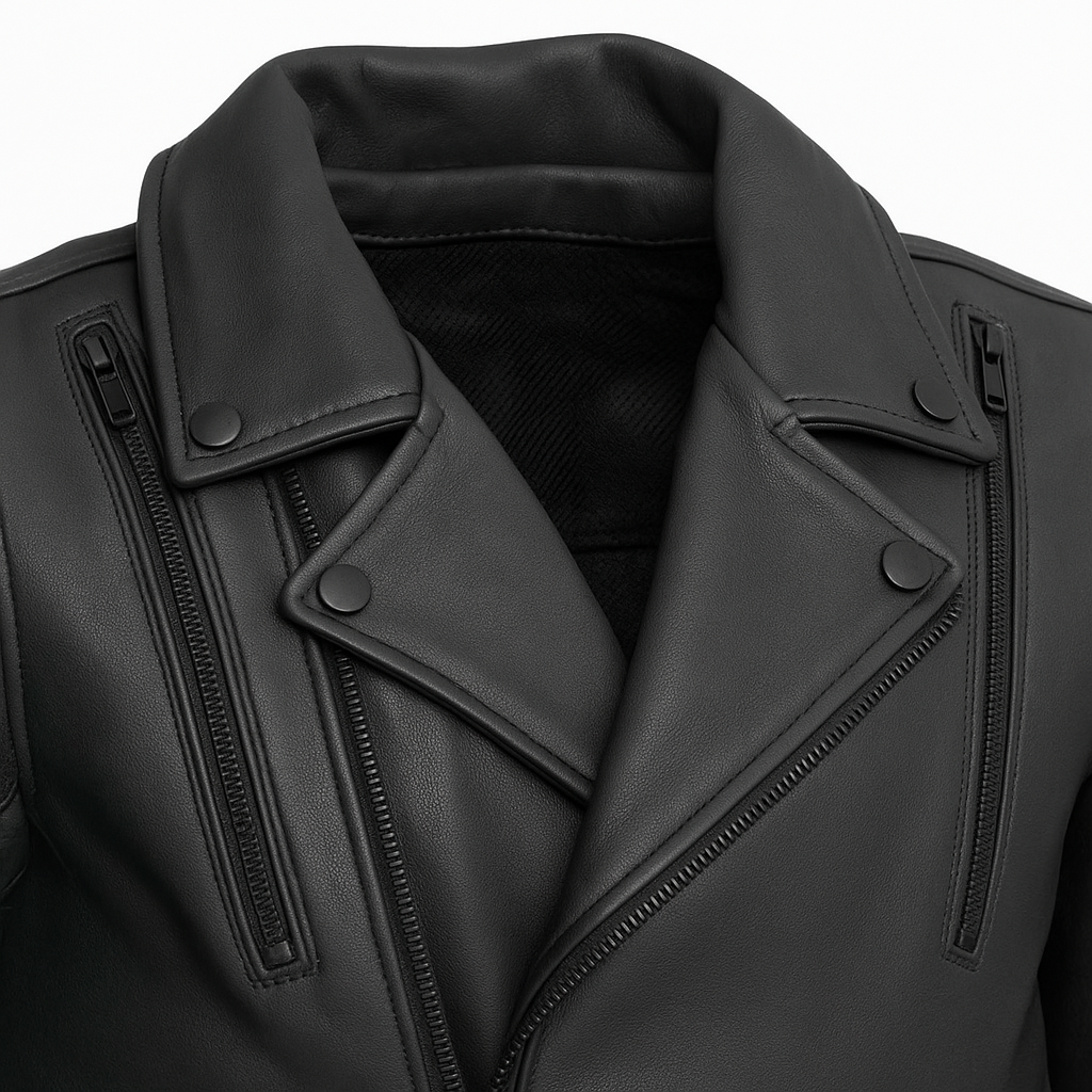 PR-221 Scarlet Steel Man's Motorcycle Leather Jacket