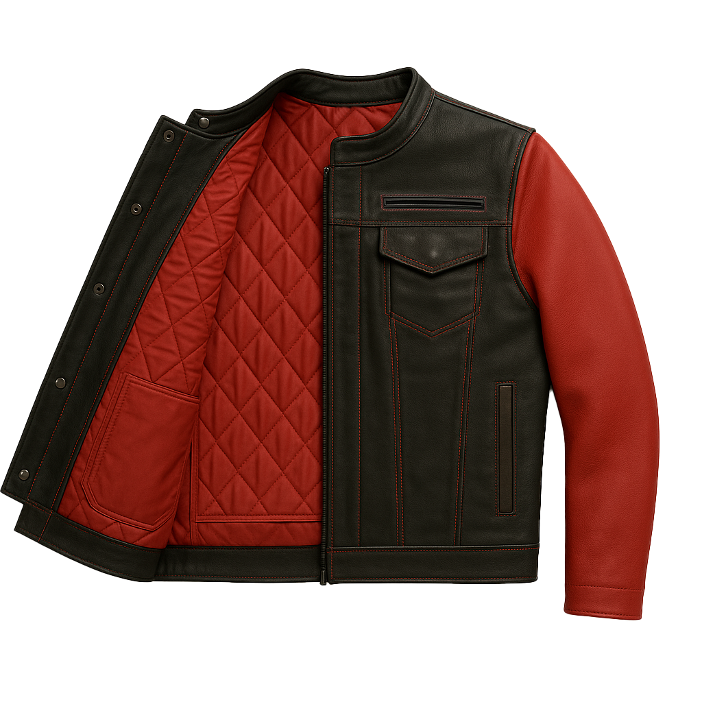 PR-237 Inferno Edge Man's Moto Leather Jacket