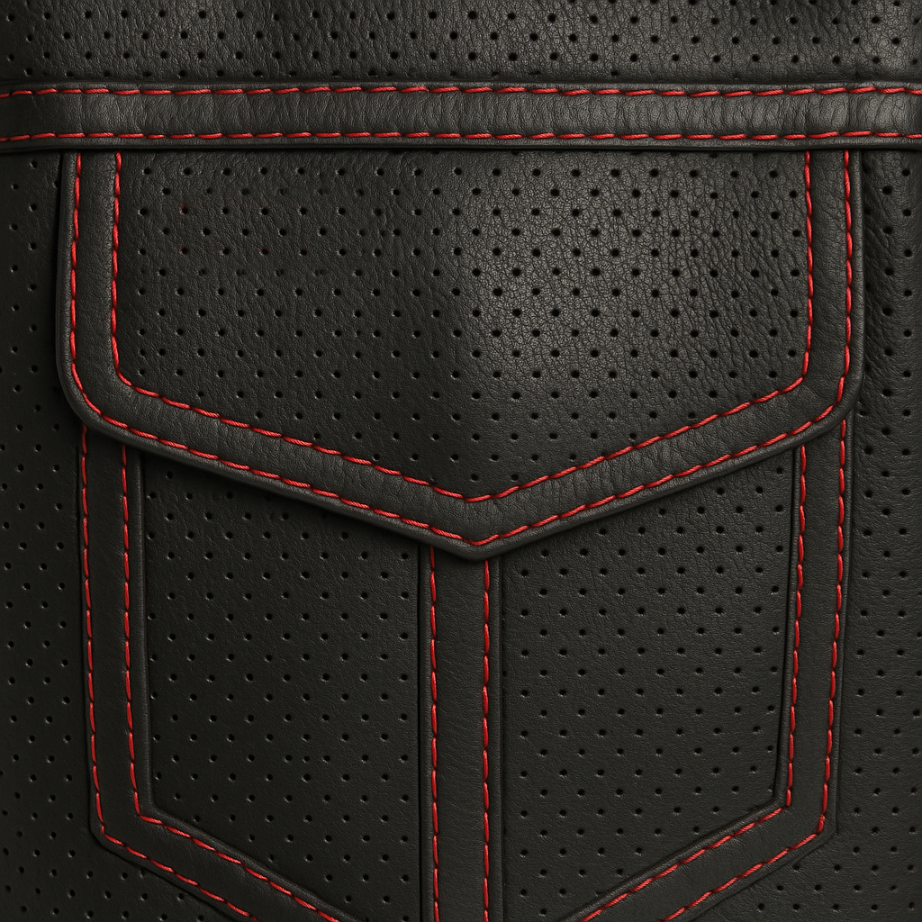Nightwolf - Men's Motorcycle Perforated Leather Vest