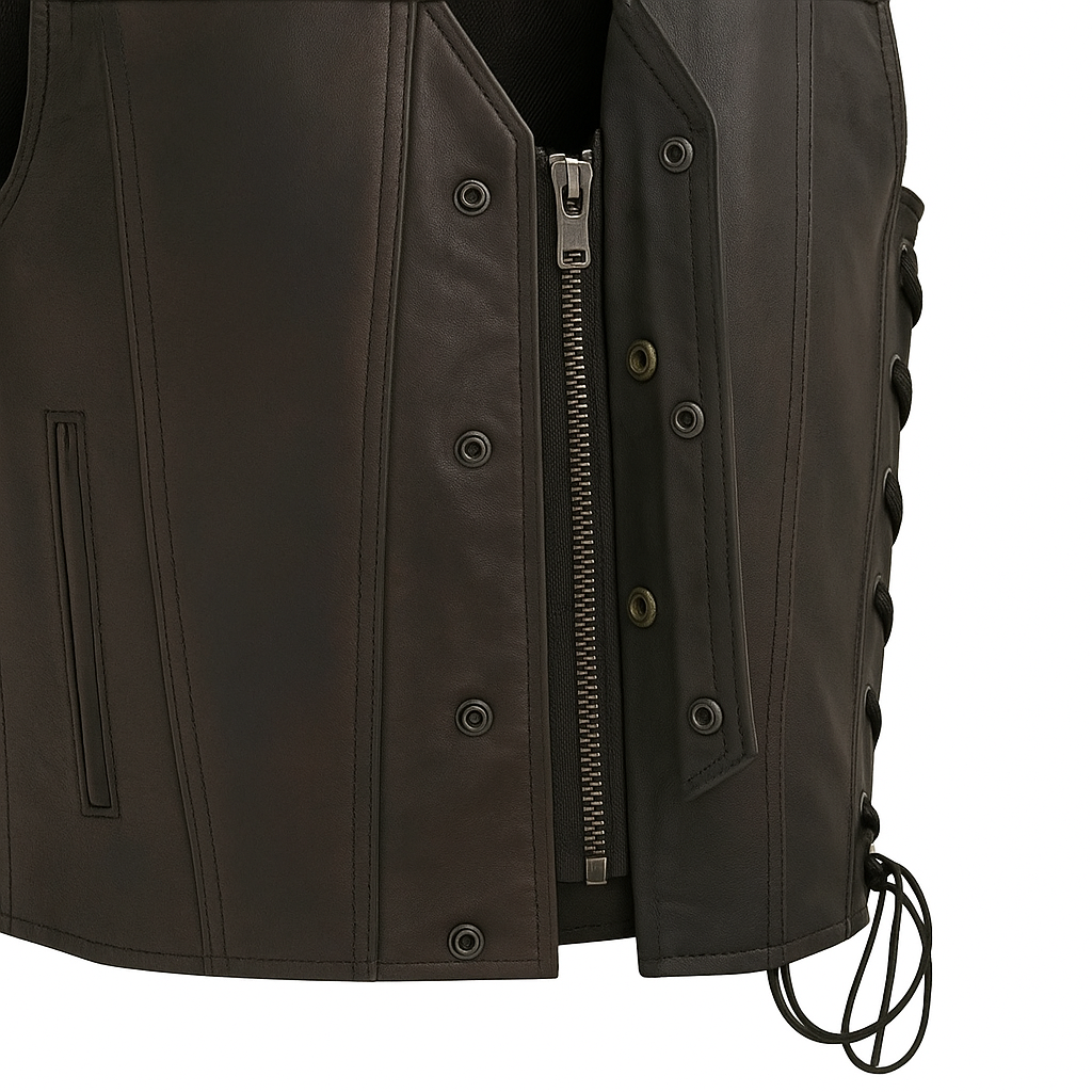 Raventhorn - Men's Motorcycle Western Style Leather Vest