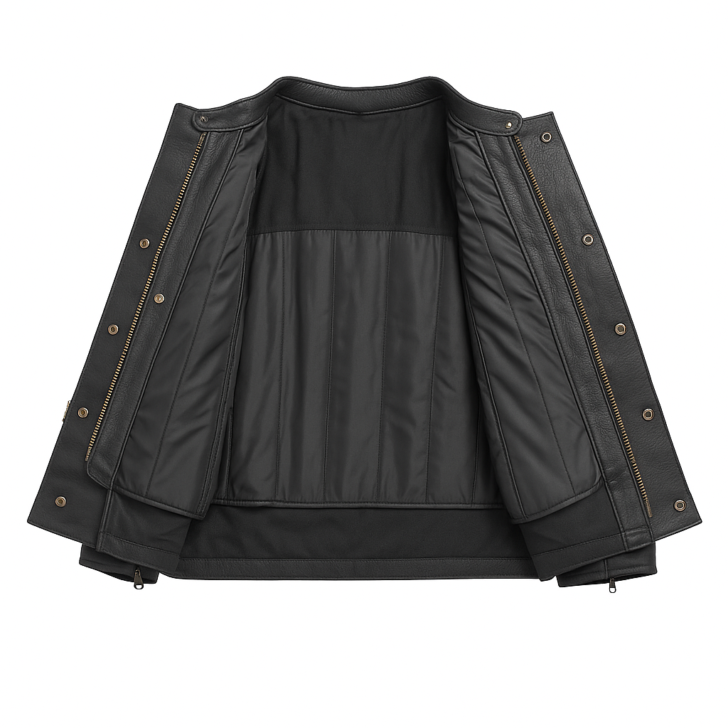 PR-225 Stealth Commander Man's Motorcycle Leather Jacket