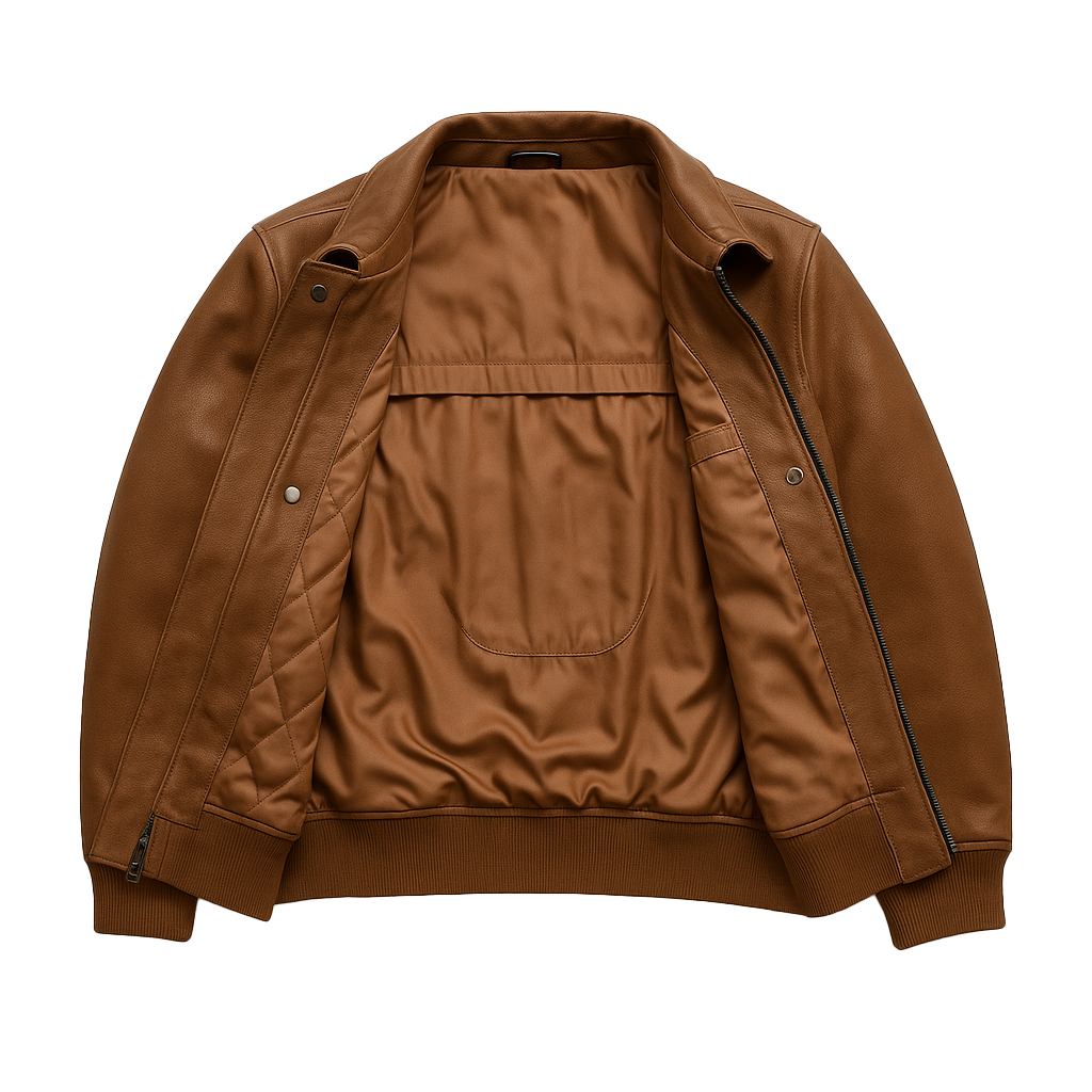 PR-218 The Heritage Bomber Man's Motorcycle Leather Jacket