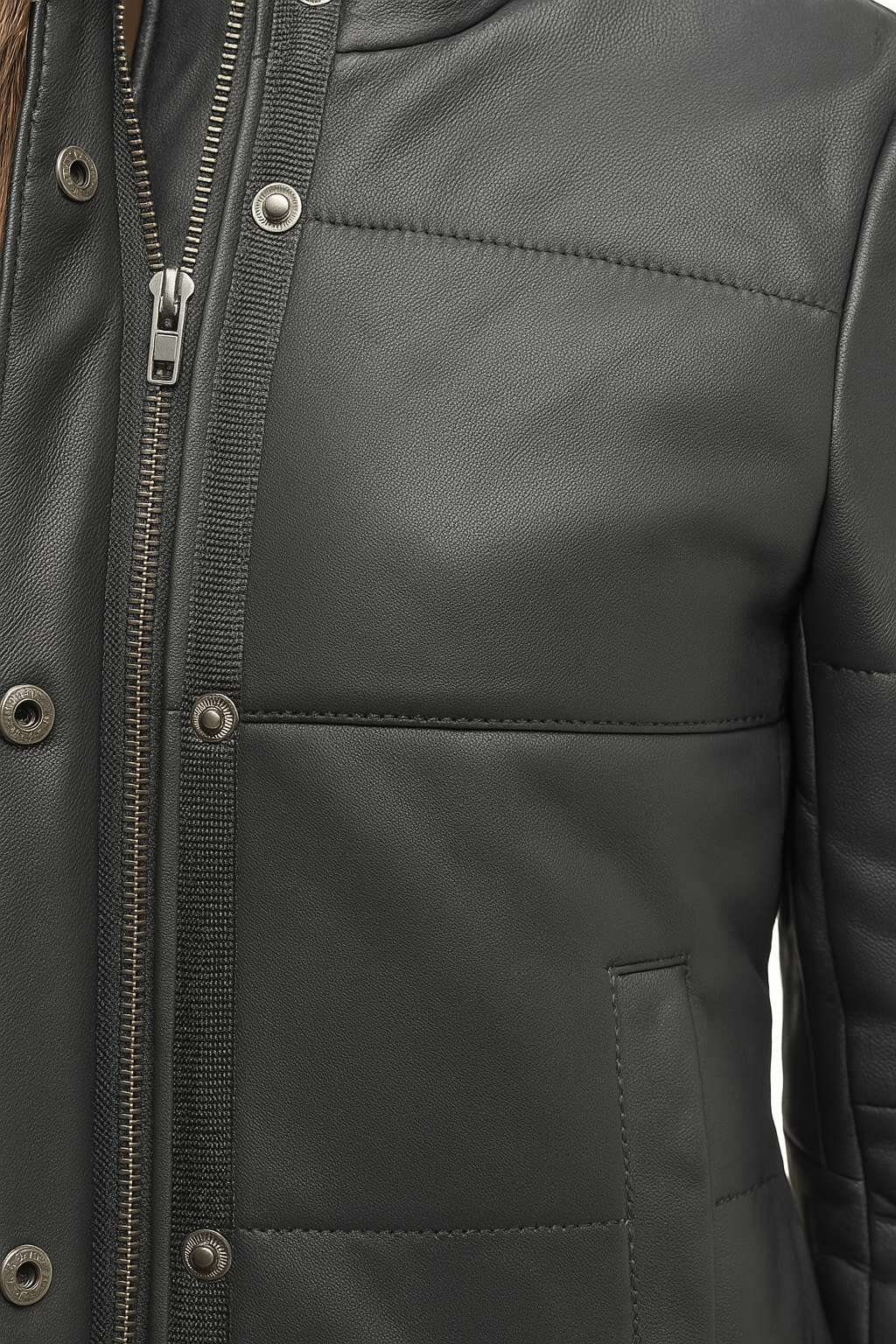 Olenna Pale Leather Jacket