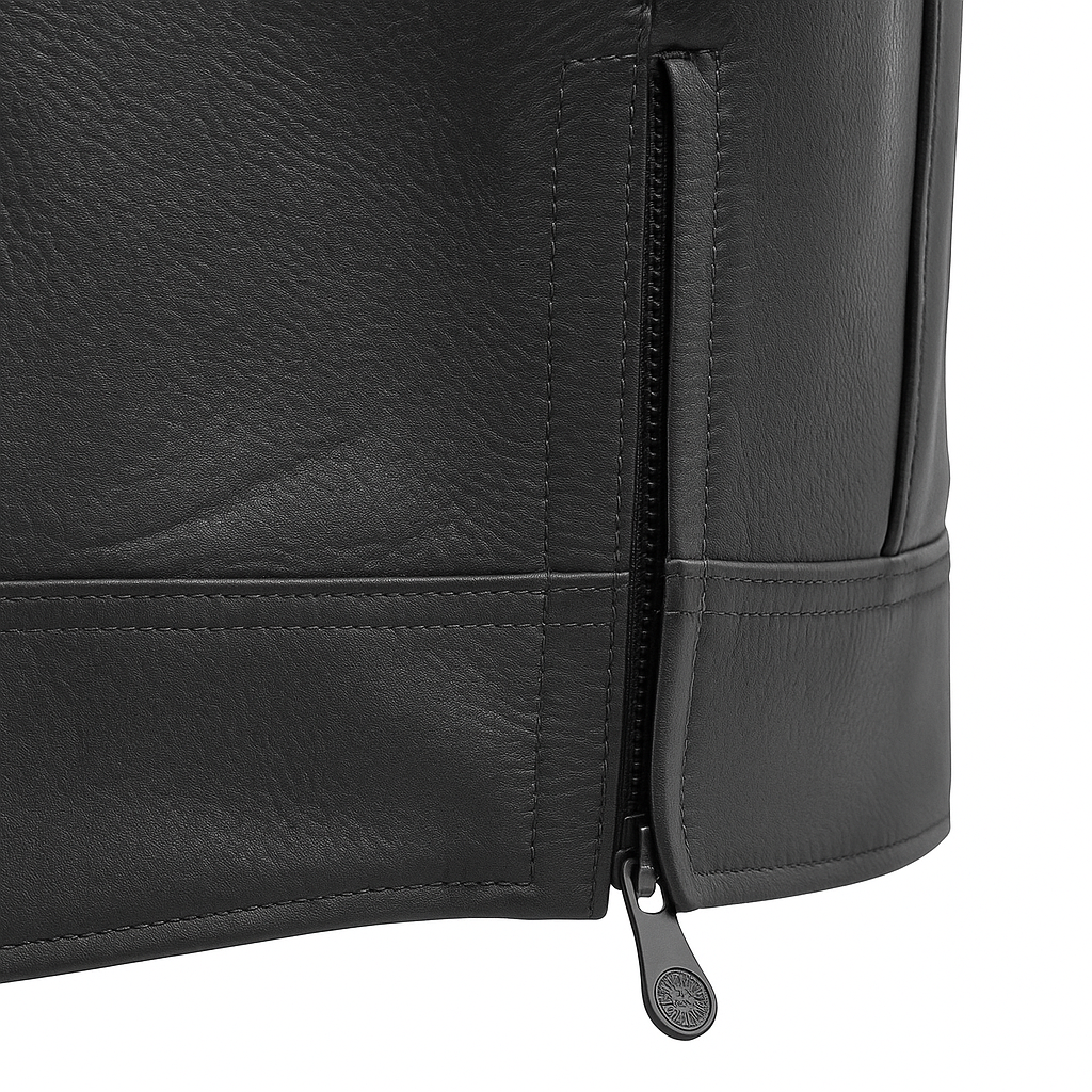 Onyx Drift - Men's Motorcycle Leather Vest