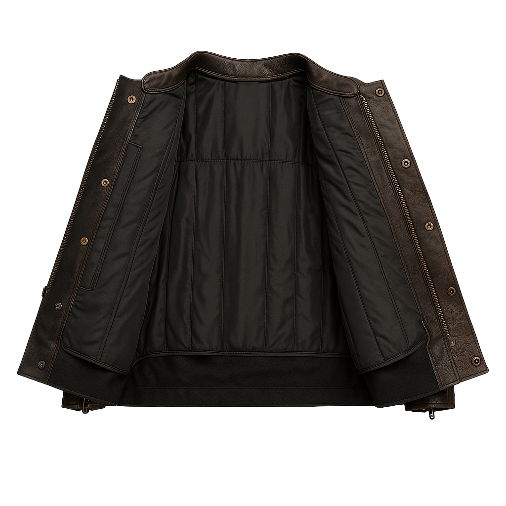 PR-225 Stealth Commander Man's Motorcycle Leather Jacket