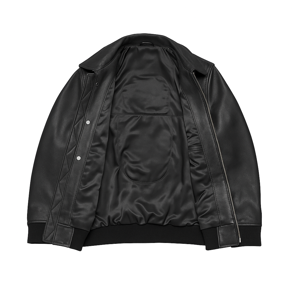 PR-218 The Heritage Bomber Man's Motorcycle Leather Jacket