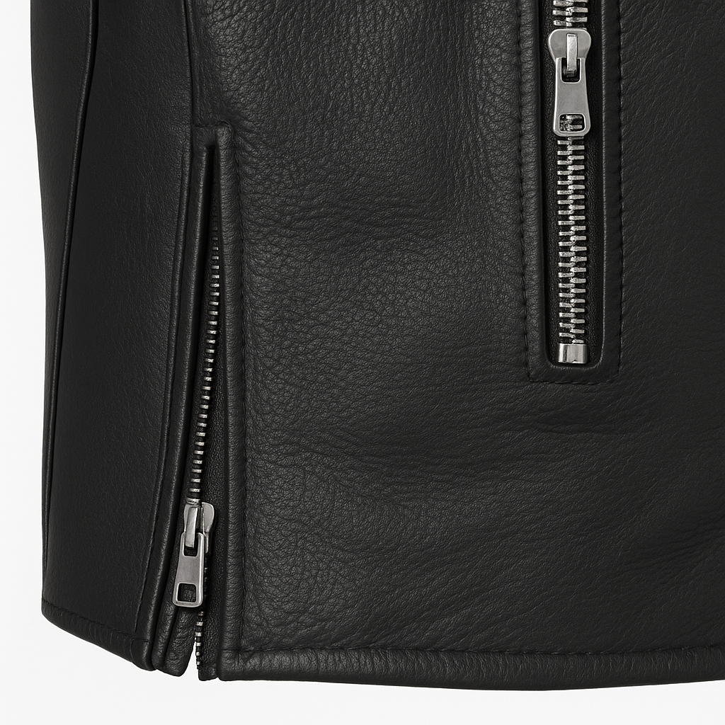 PR-204 Prime Edge – Men's Motorcycle Café Style Leather Jacket
