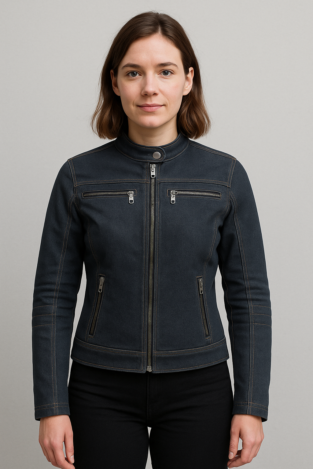 Midnight Rider – Women's Motorcycle Denim Jacket