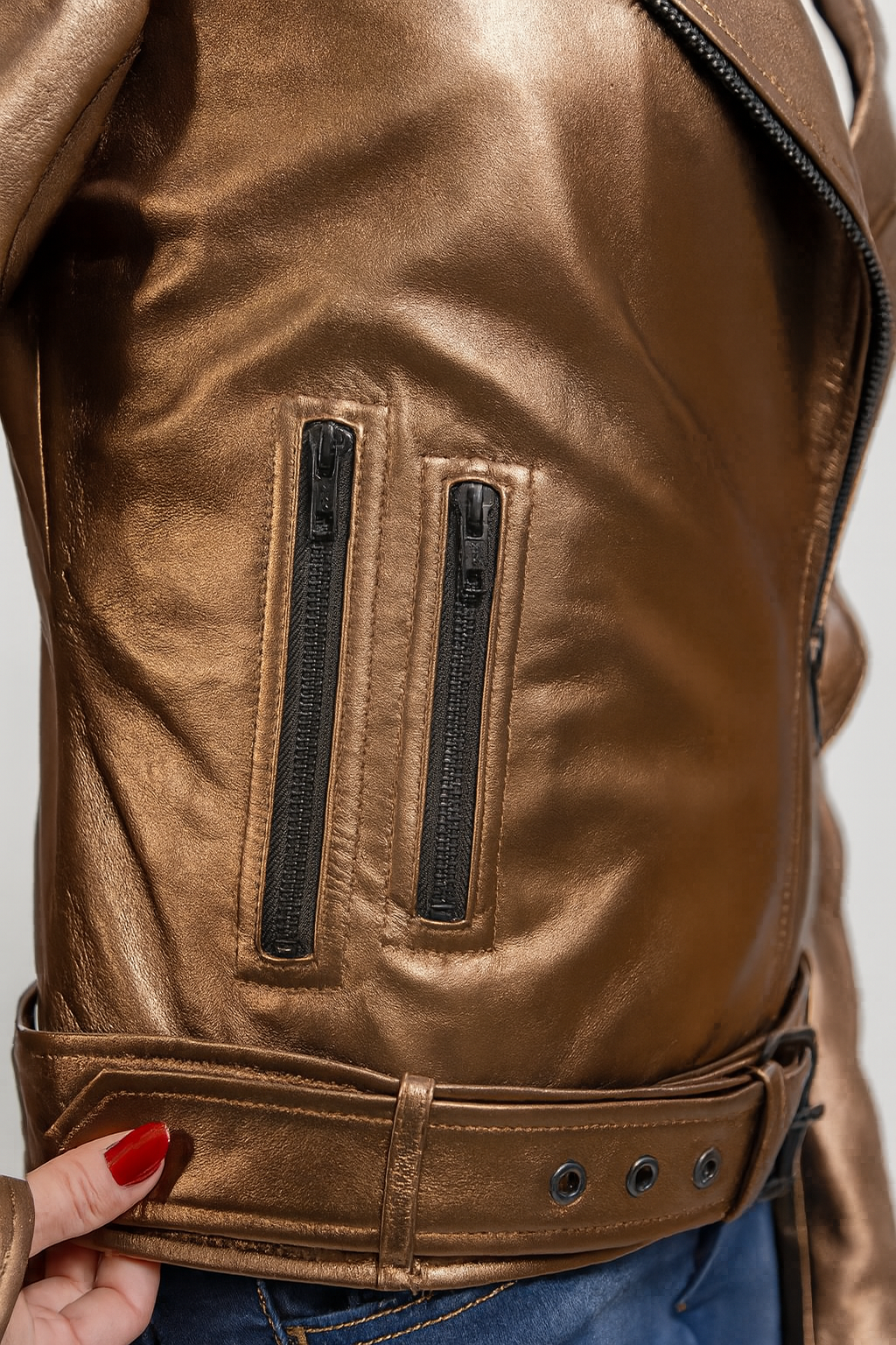 Hazelwyn Luxe Women's Lambskin Leather Jacket