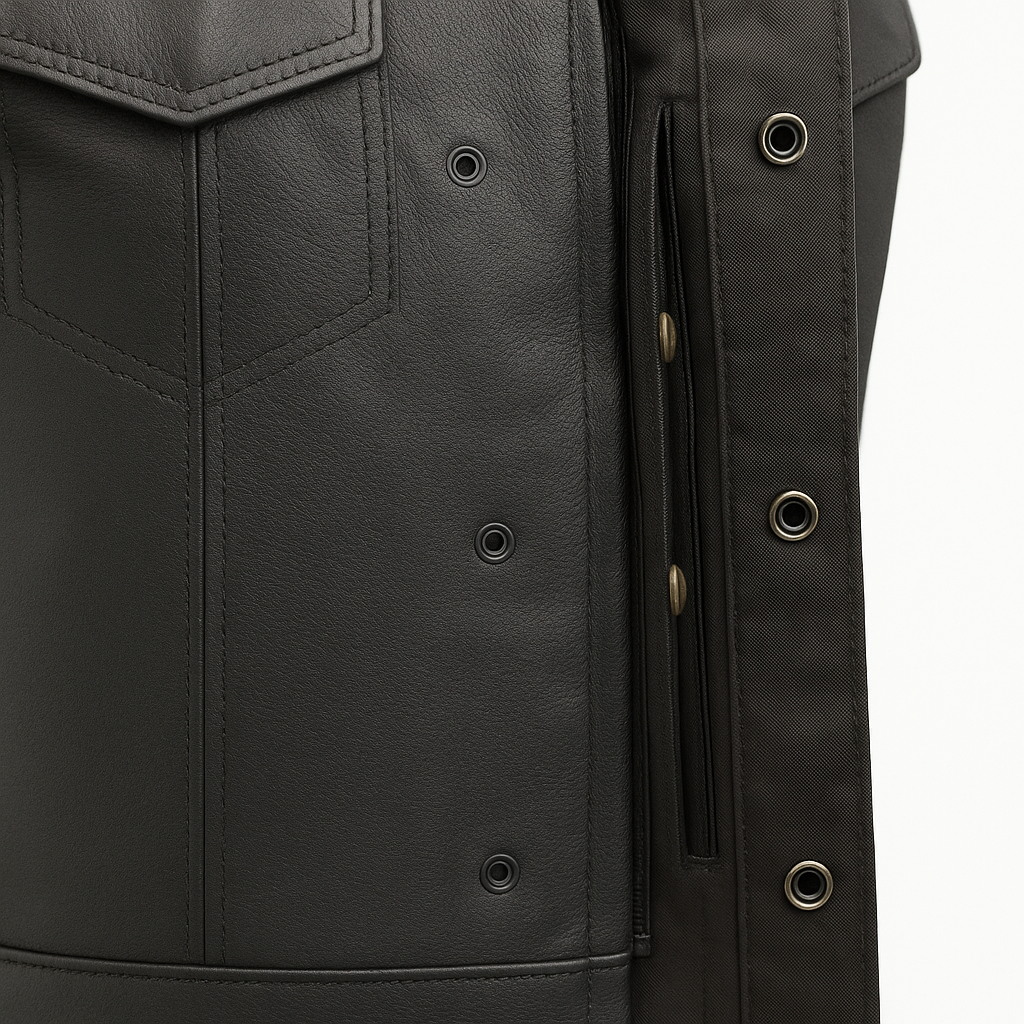Dark Knight - Men's Motorcycle Leather Vest