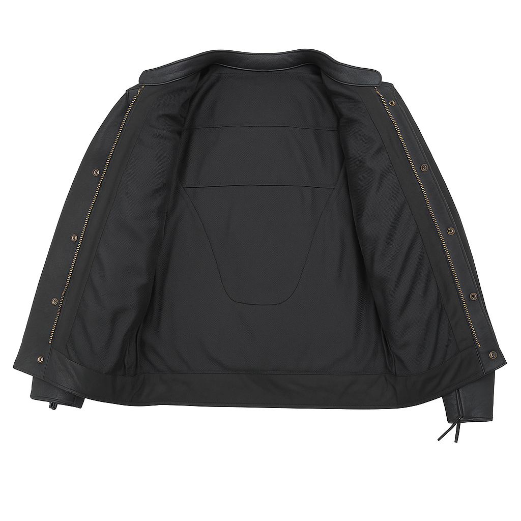 PR-225 Stealth Commander Man's Motorcycle Leather Jacket