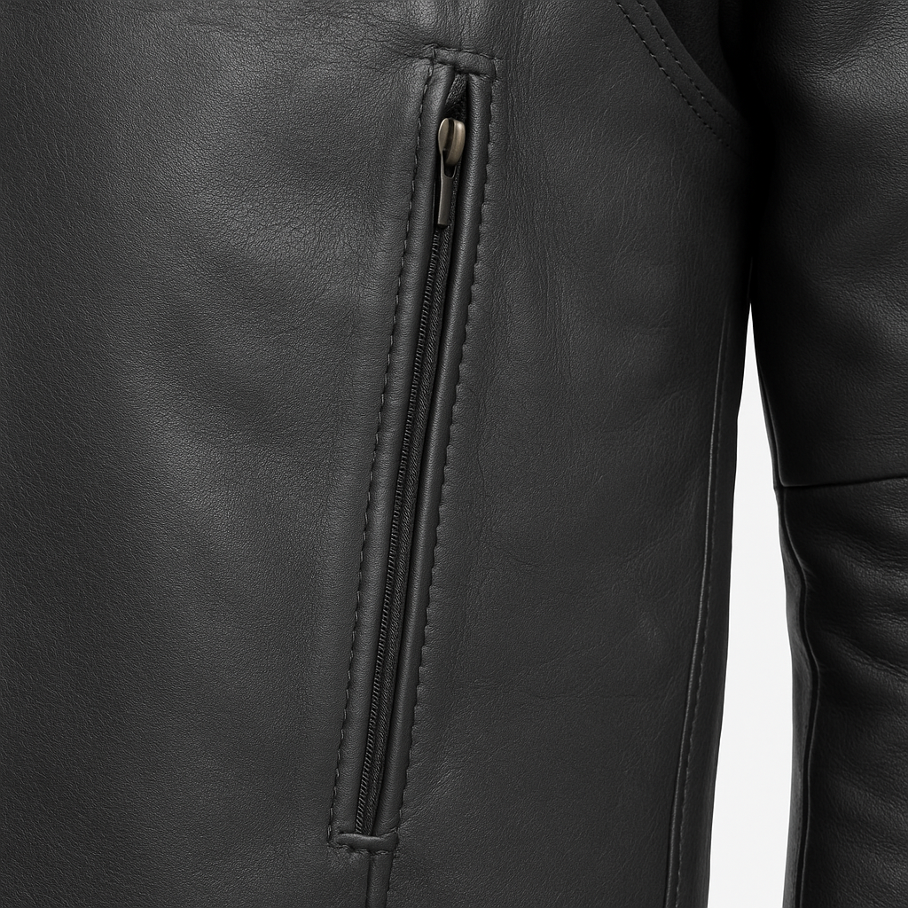 PR-225 Stealth Commander Man's Motorcycle Leather Jacket