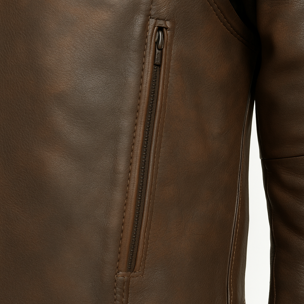 PR-225 Stealth Commander Man's Motorcycle Leather Jacket