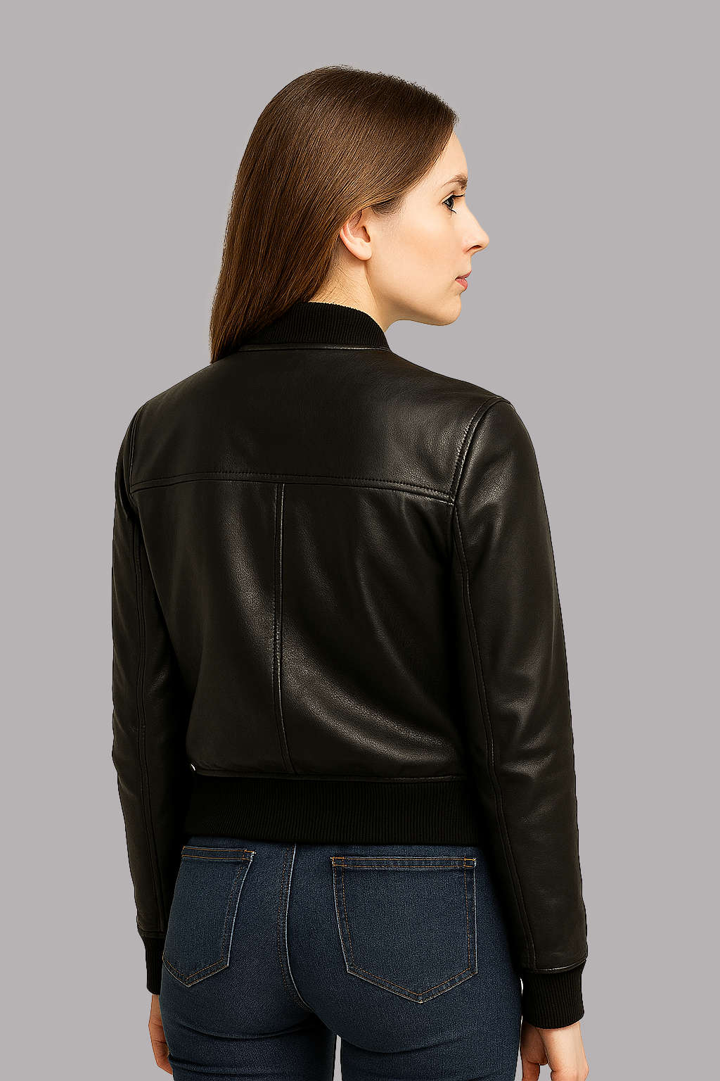 Aeryn Jet Bomber Women's Fashion Leather Jacket