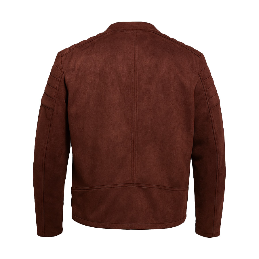 Burgundy Bolt Men Leather Jacket