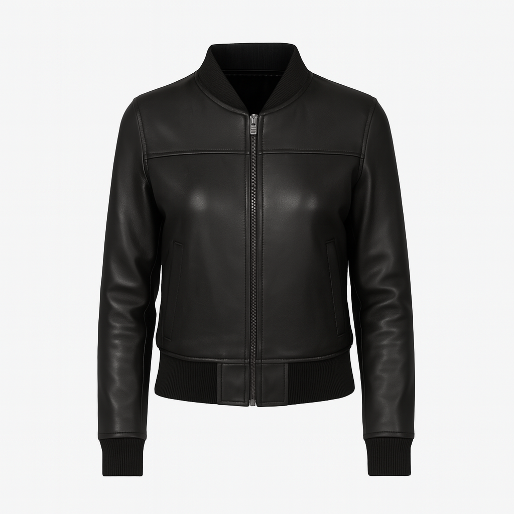 Aeryn Jet Bomber Women's Fashion Leather Jacket