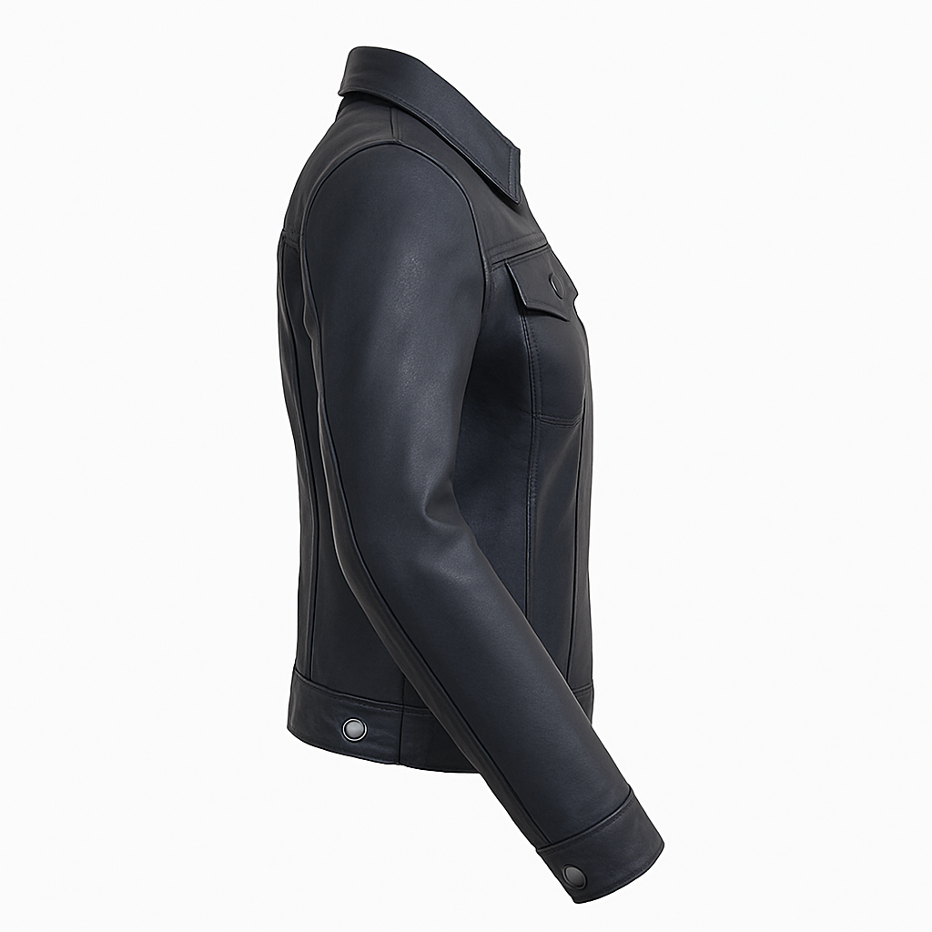 Indira Blue Women's Fashion Leather Jacket