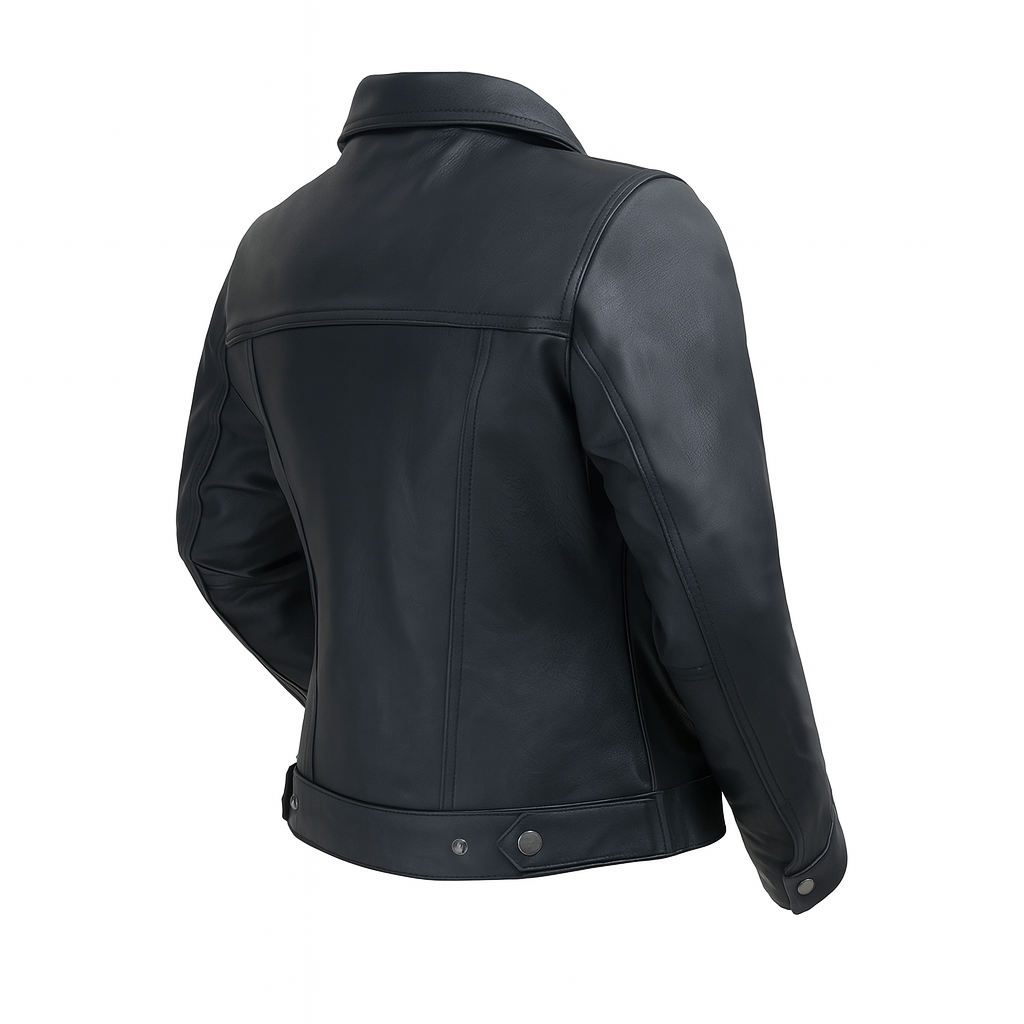 Indira Blue Women's Fashion Leather Jacket