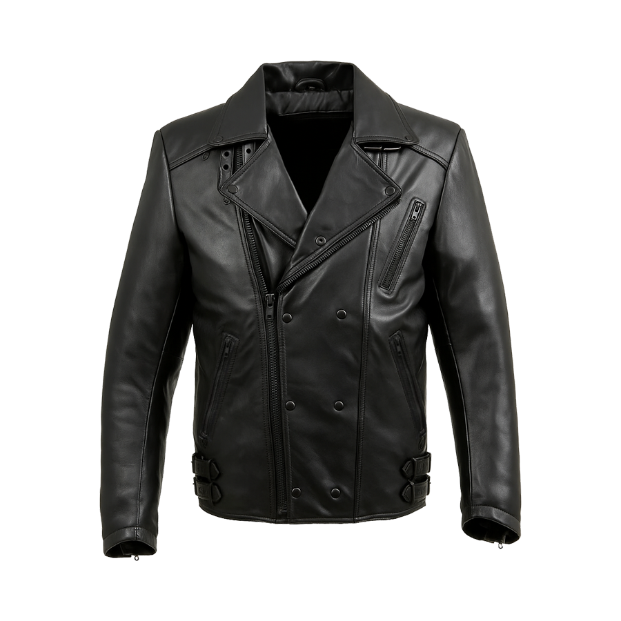 Lucenzo Bolt Men's Leather Jacket