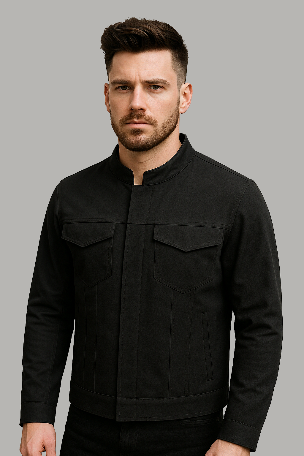 Pr-209 Shadowfield Man's Motorcycle Twill Jacket