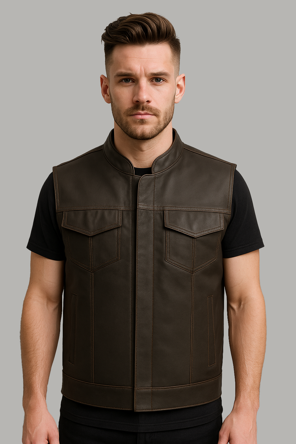 Duskrunner - Men's Motorcycle Leather Vest