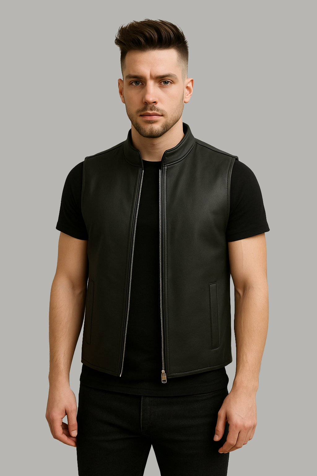 Midnight Club - Men's Motorcycle Leather Vest