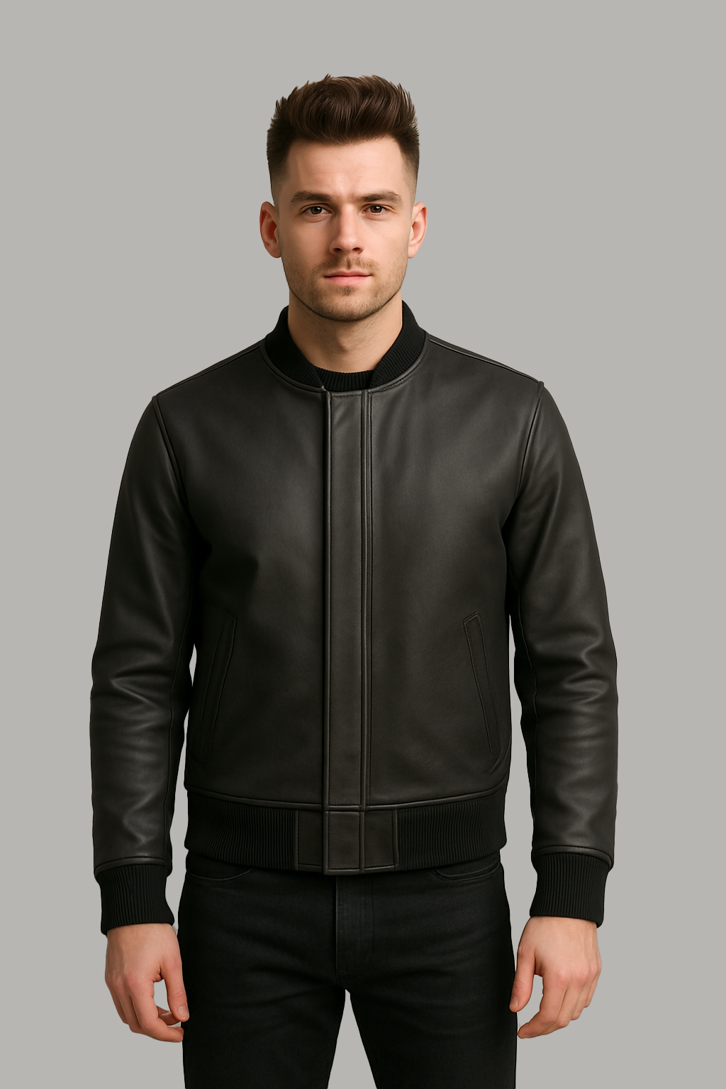 PR-238 Coalheart Classic Man's Moto Leather Jacket