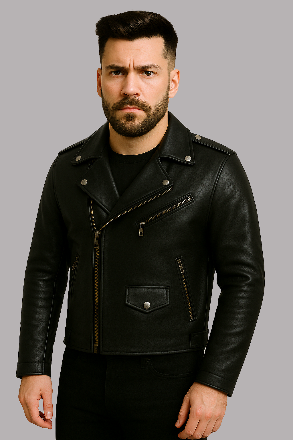 PR-210 Roadburn Man's Motorcycle Leather Jacket