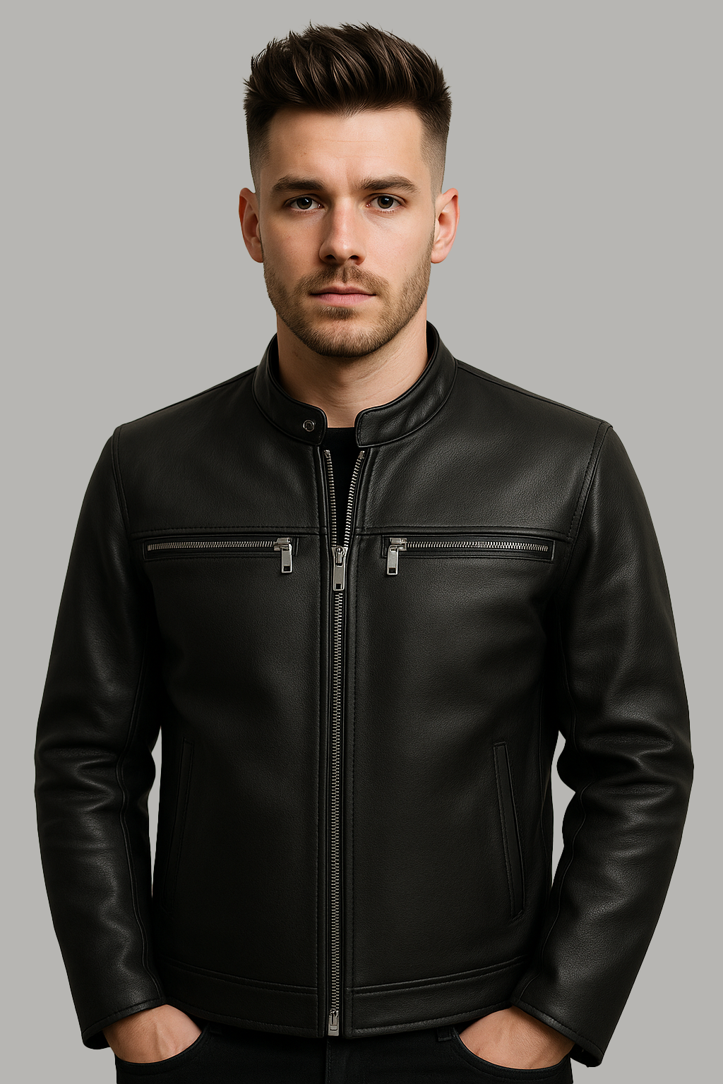 PR-227 Jetstream Man's Motorcycle Leather Jacket