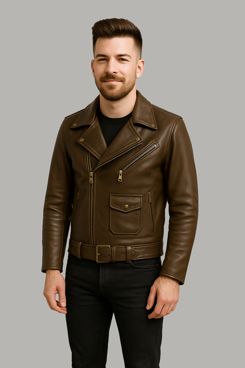 PR-203 Ironhide Rebel – Men's Motorcycle Leather Jacket