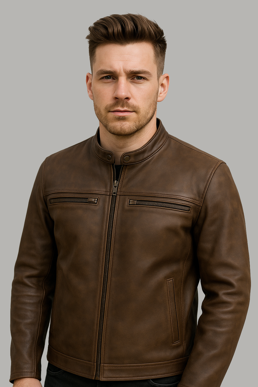PR-227 Jetstream Man's Motorcycle Leather Jacket