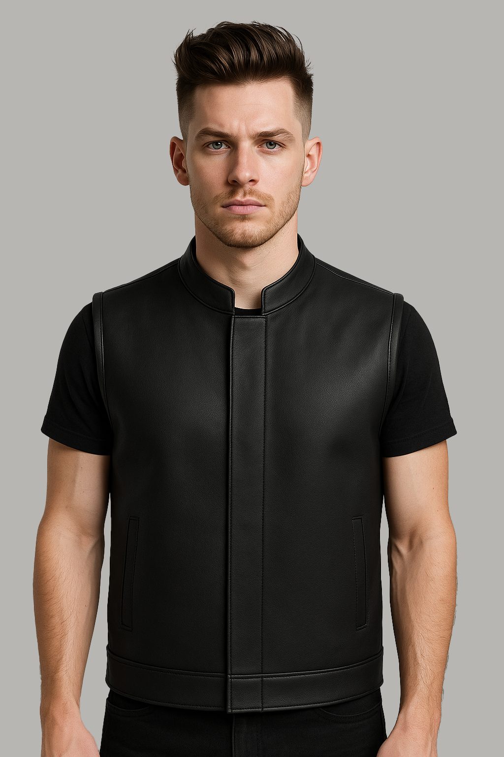 Darkhaven Man's Moto Club Leather Vest