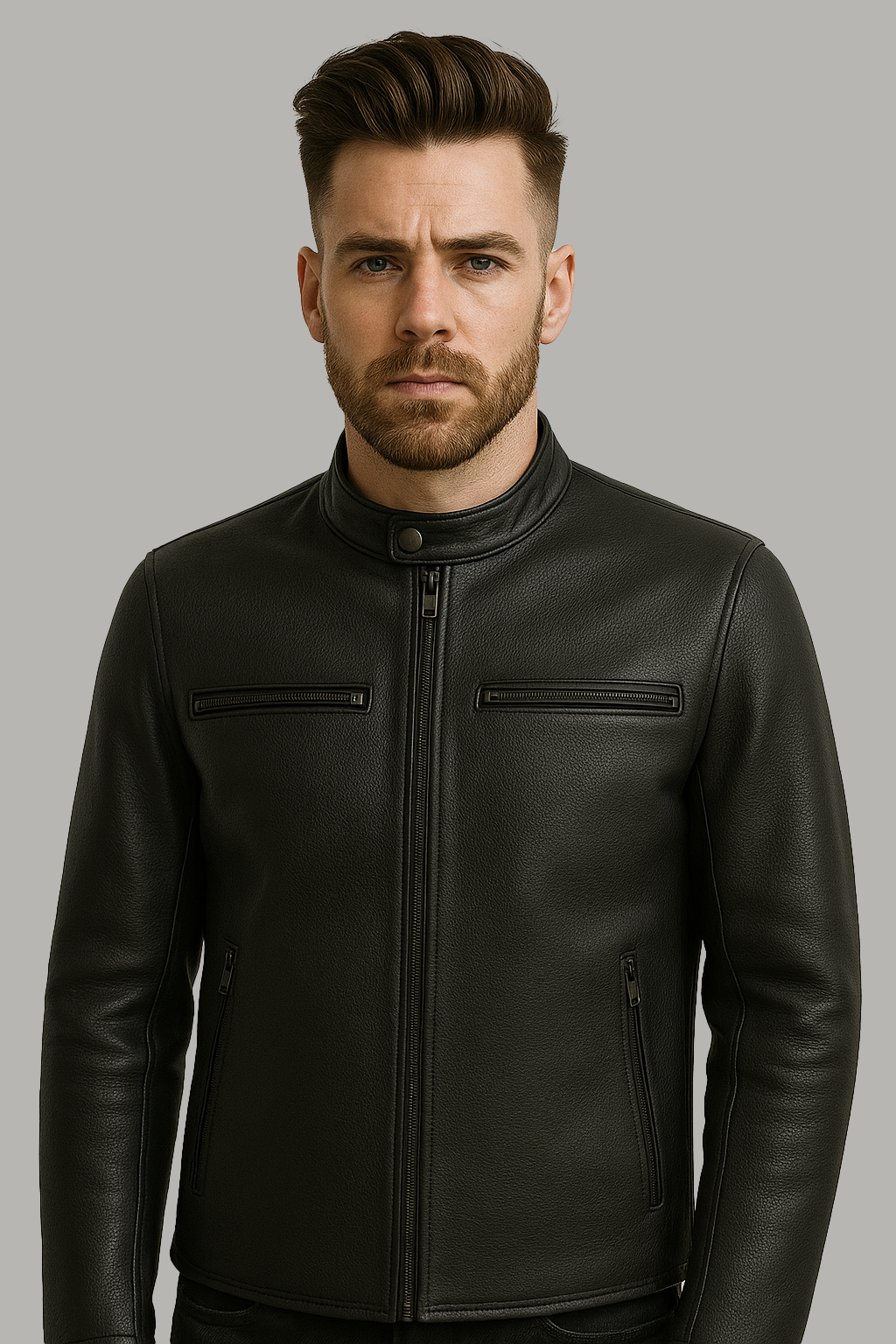 PR-234 AeroRider Man's Moto Leather Jacket