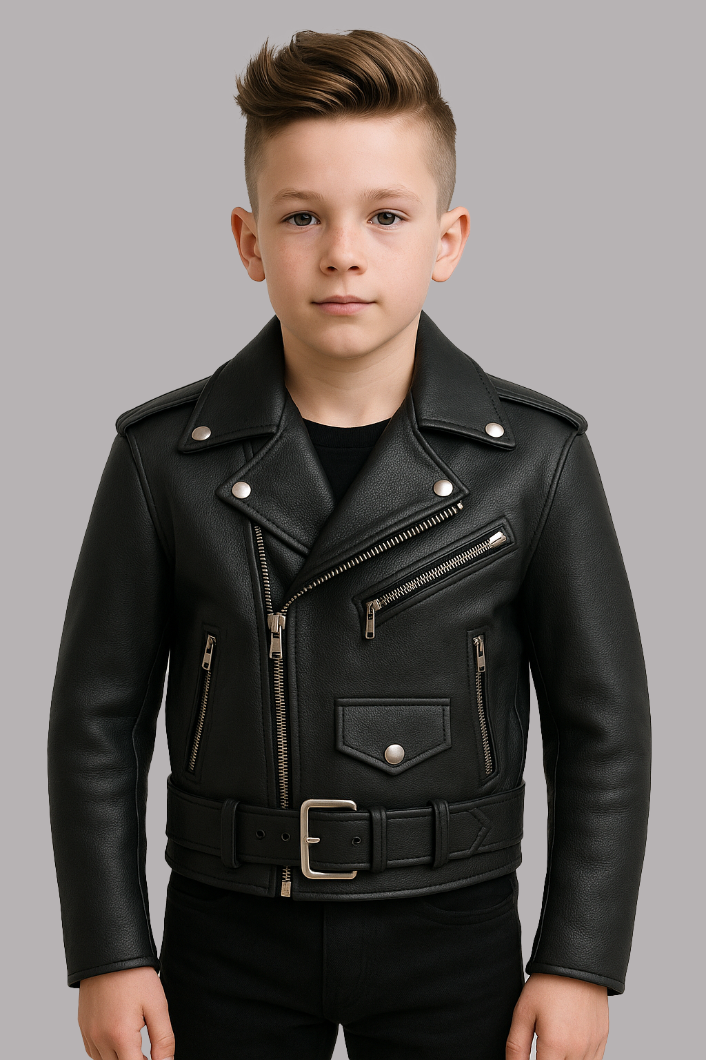 PR-338 Mini Little Rebel Rider – Kid’s Leather Motorcycle Jacket