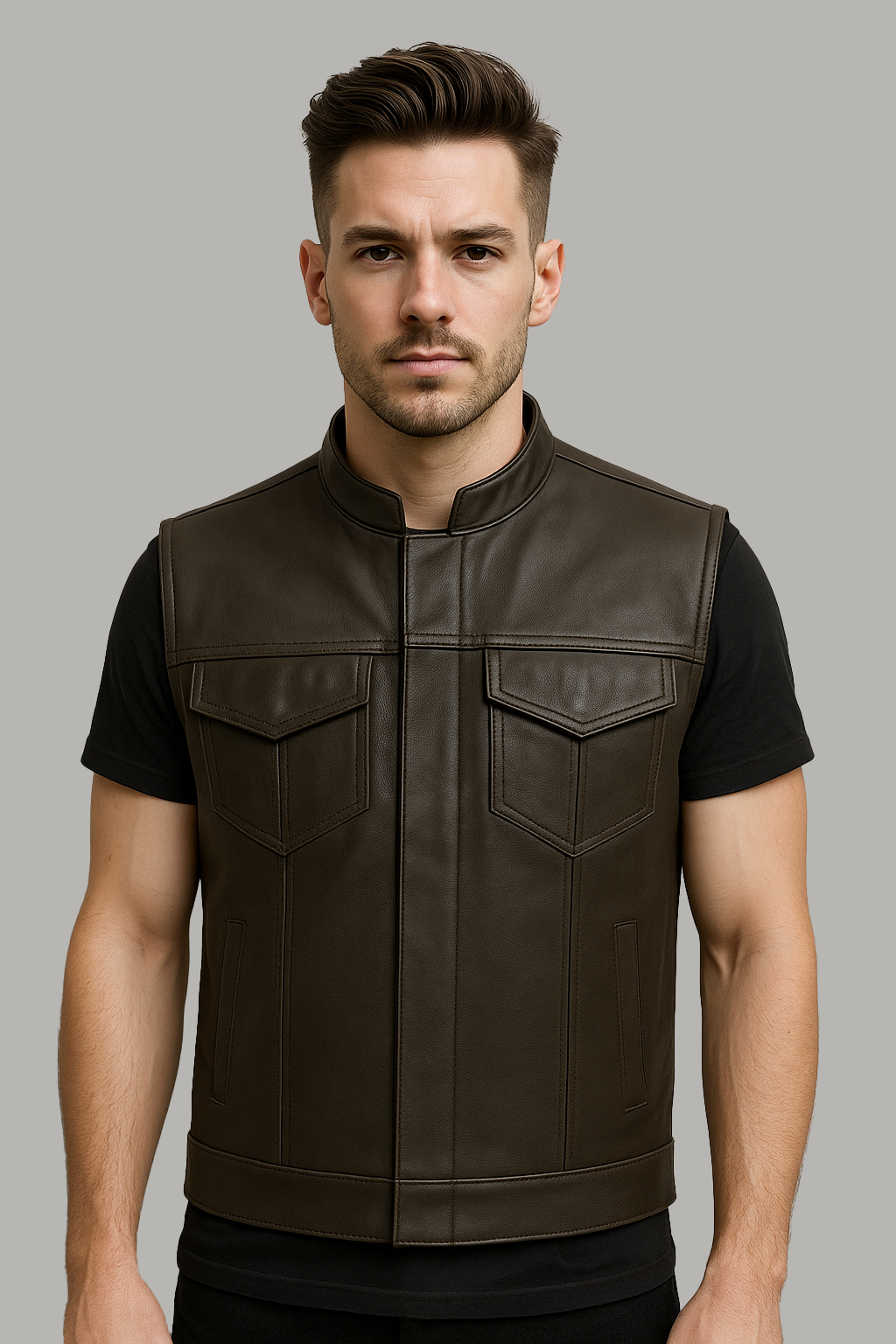 Duskrunner - Men's Motorcycle Leather Vest
