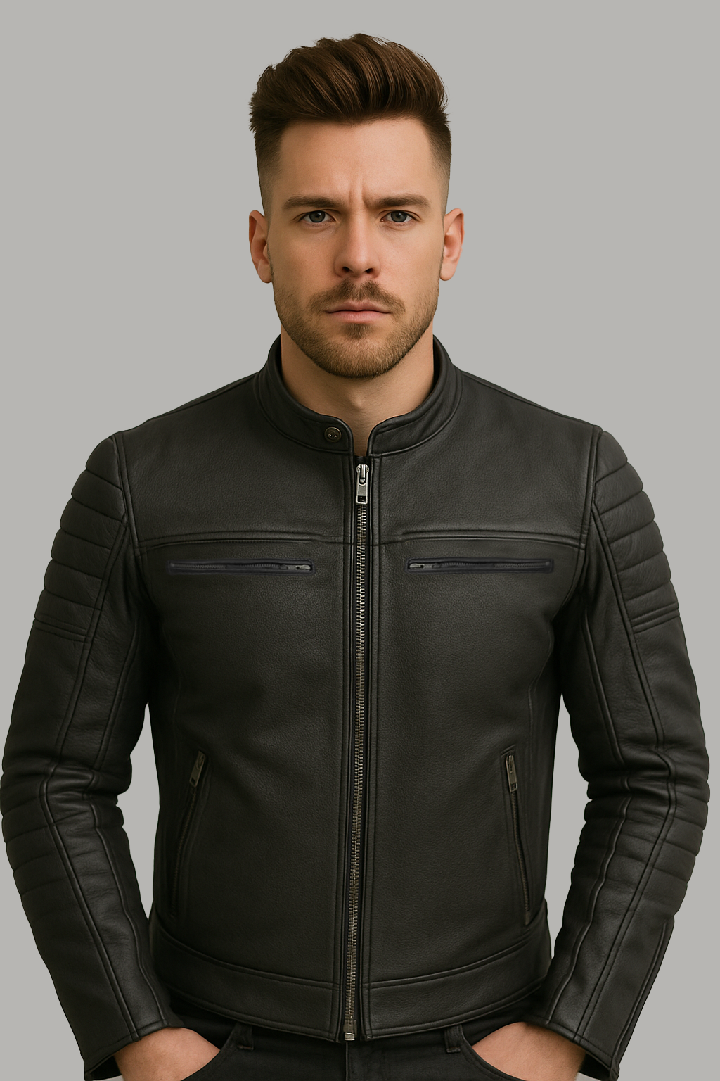 PR-213 Steelcore Man's Motorcycle leather jacket