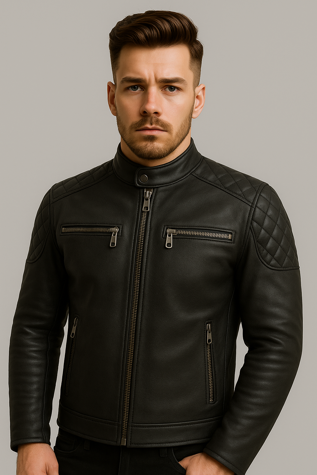 PR-212 Bulletline Man's Motorcycle leather jacket