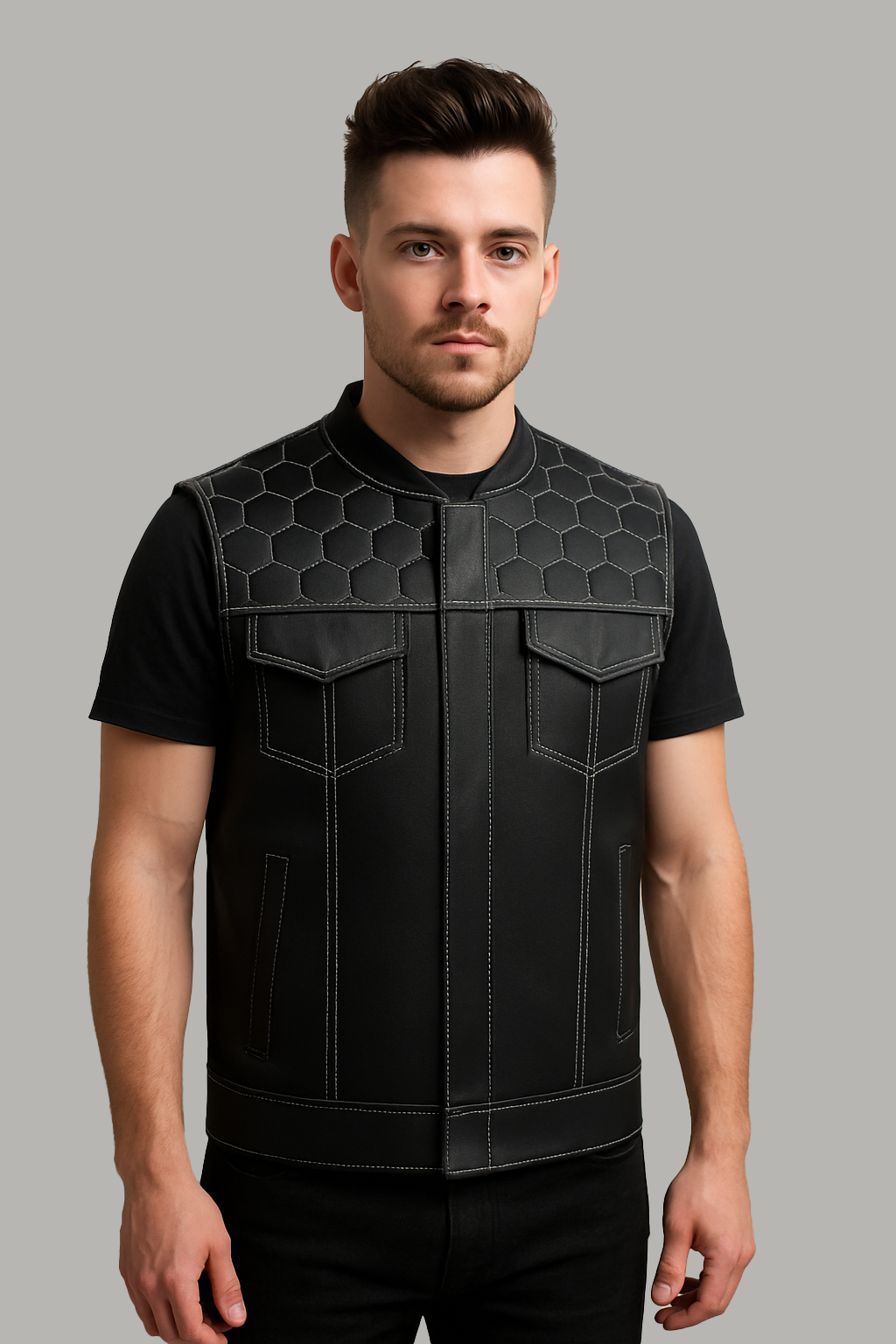 Viper - Men's Club Style Leather Vest