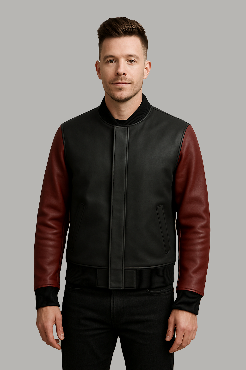 PR-238 Coalheart Classic Man's Moto Leather Jacket
