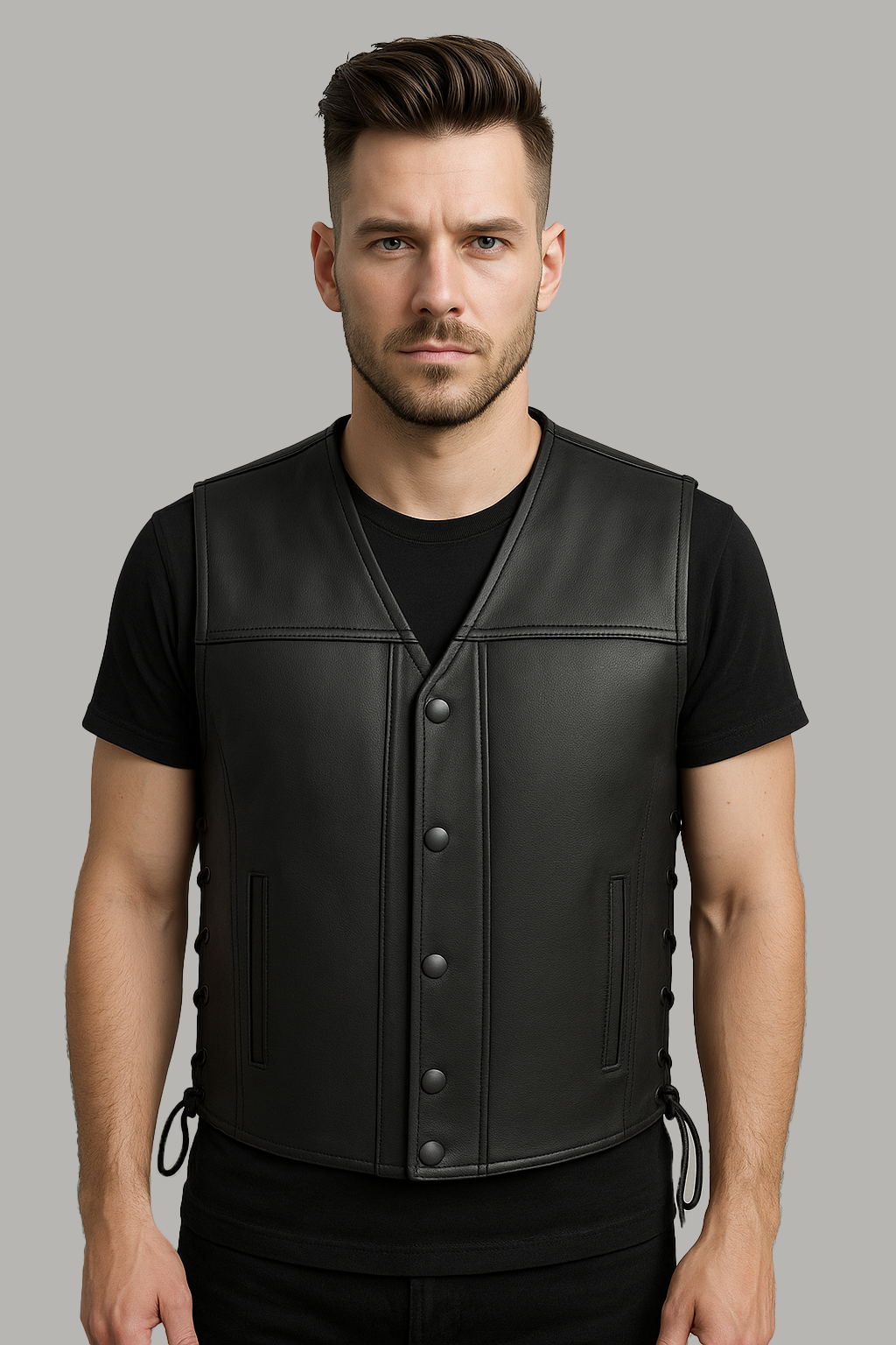Raventhorn - Men's Motorcycle Western Style Leather Vest