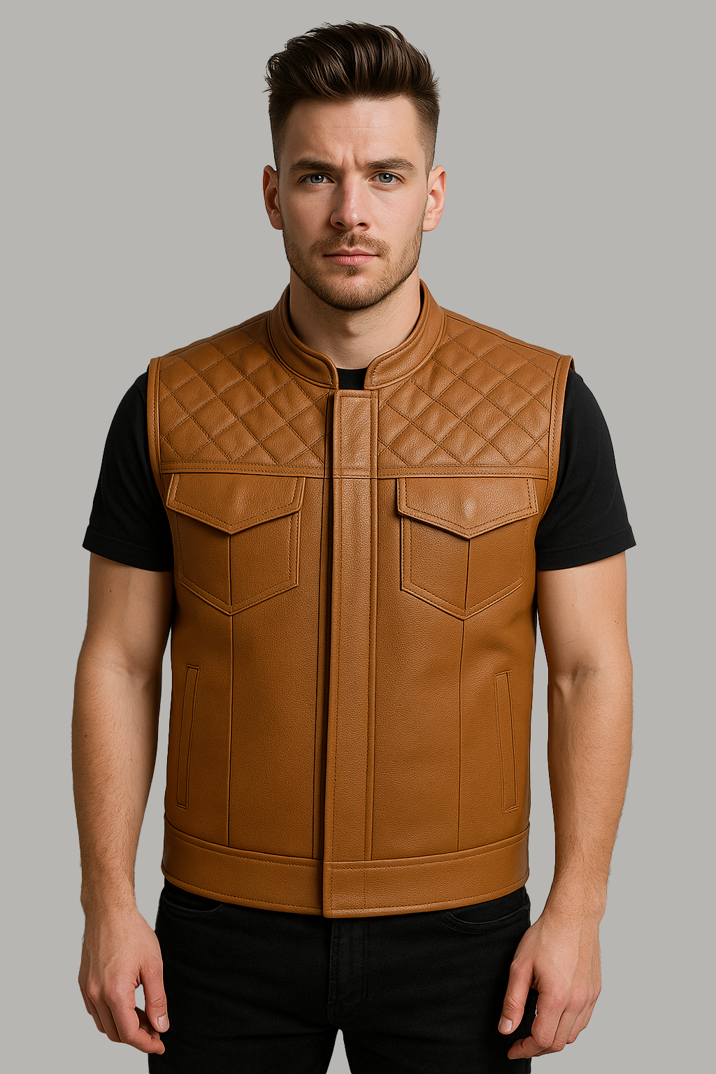 Rustwood Rider - Men's Club Style Leather Vest
