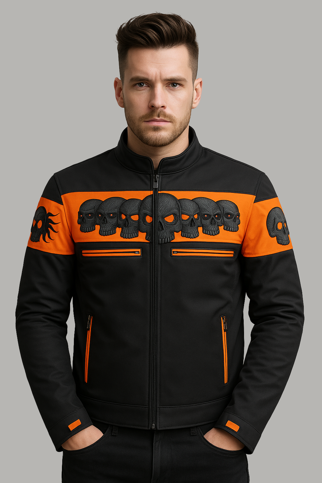 PR-214 Skullshade Man's Motorcycle Textile jacket