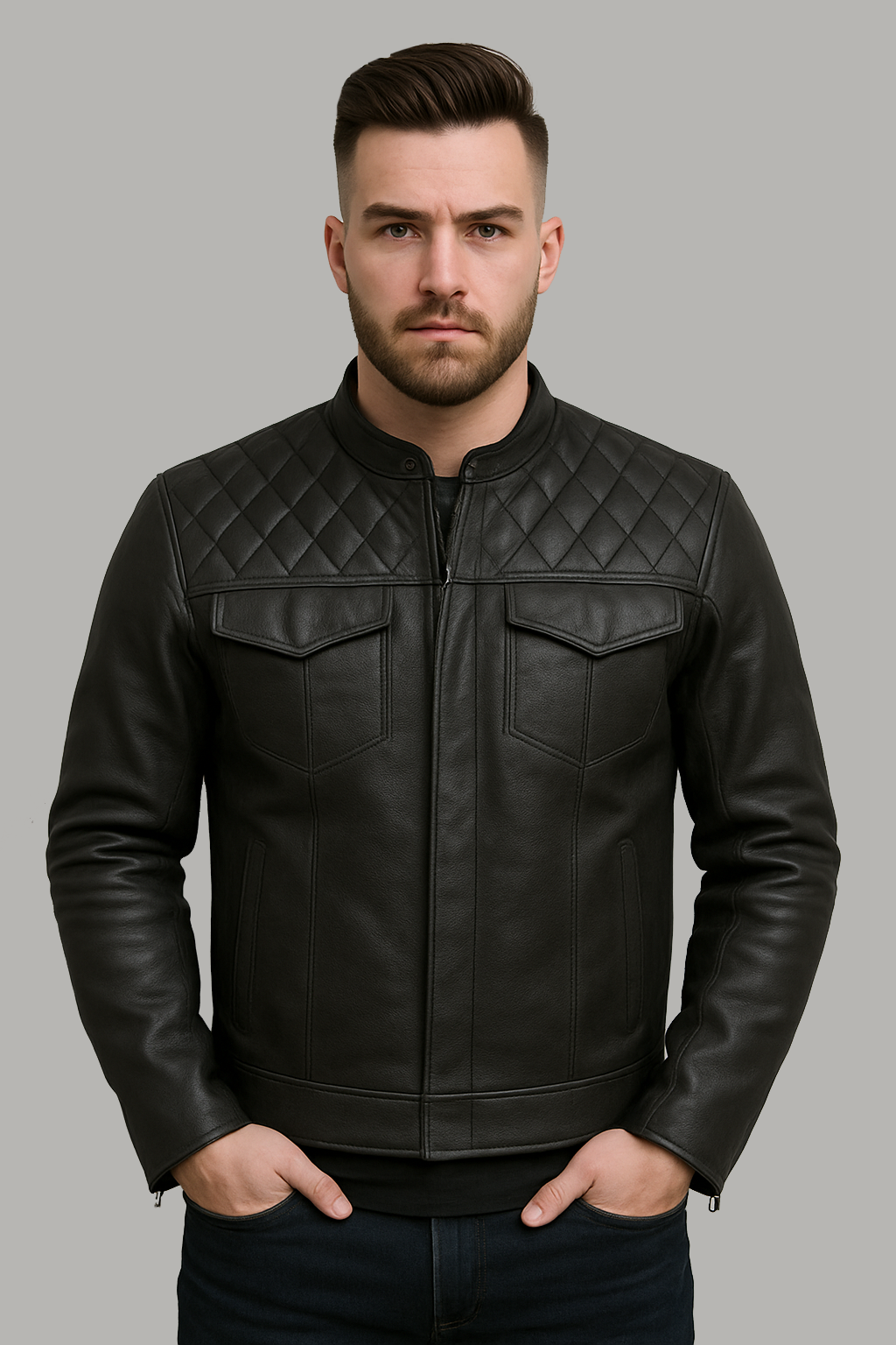 PR-206 Ember Guard Men's Motorcycle leather jacket