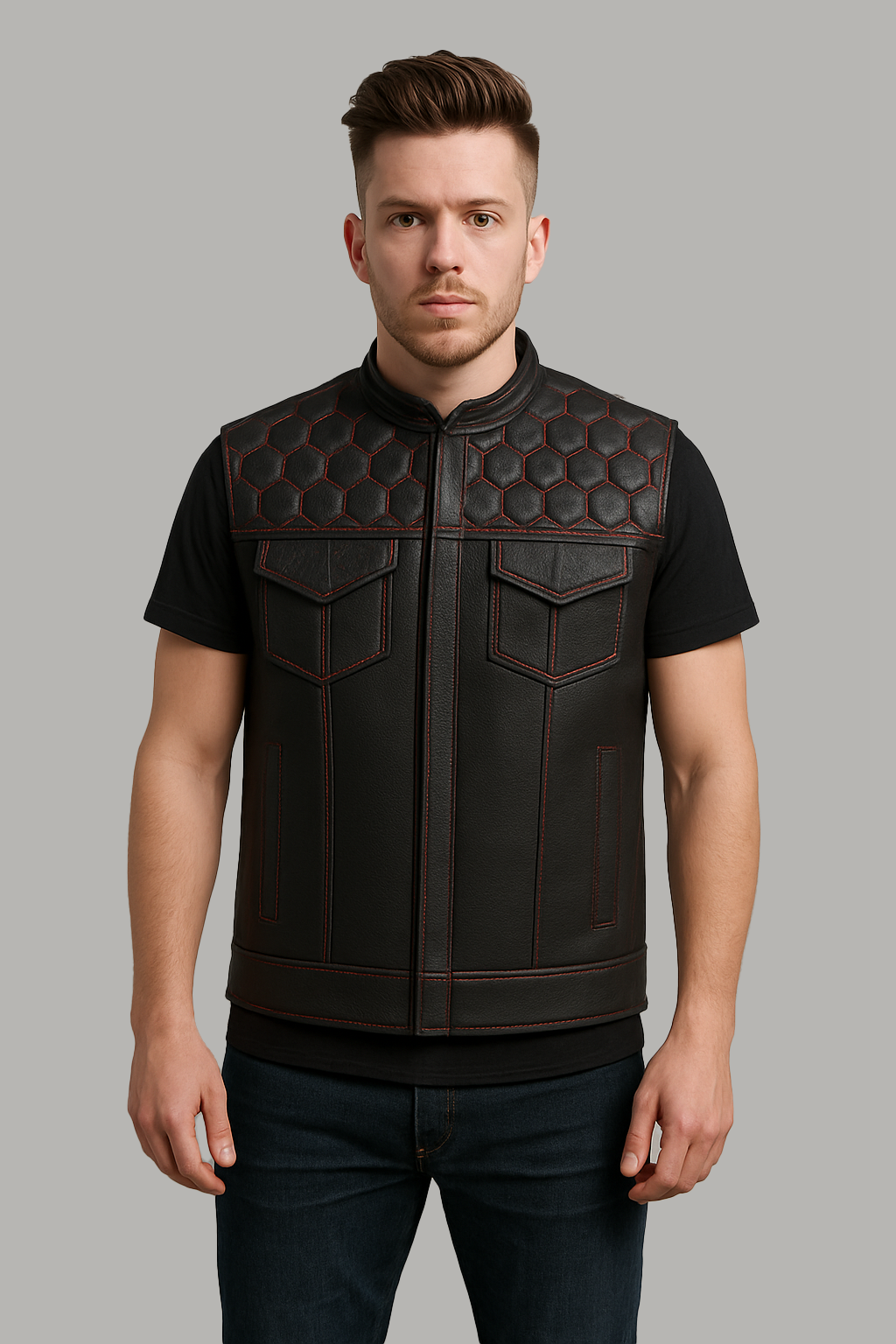 Viper - Men's Club Style Leather Vest