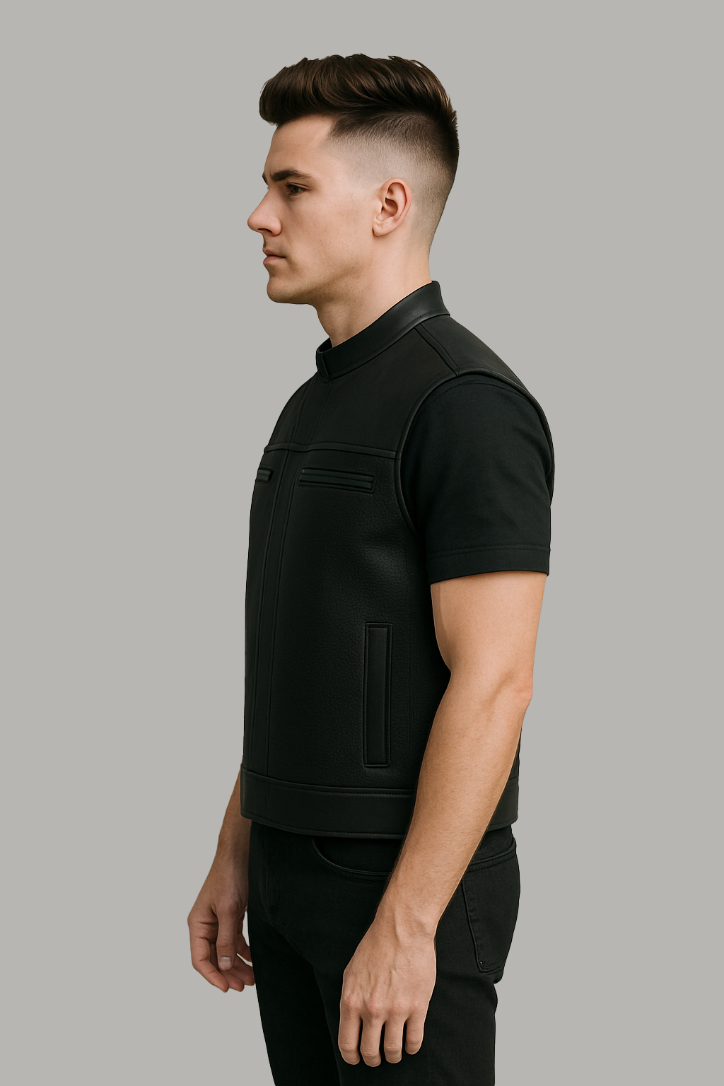 Voidrunner - Men's Motorcycle Perforated Leather Vest